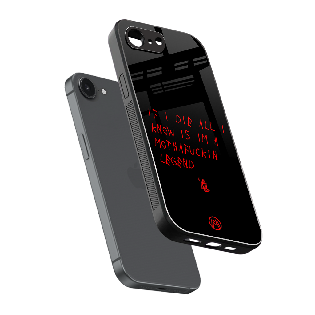 i am a legend back phone cover | glass case for iphone 16e