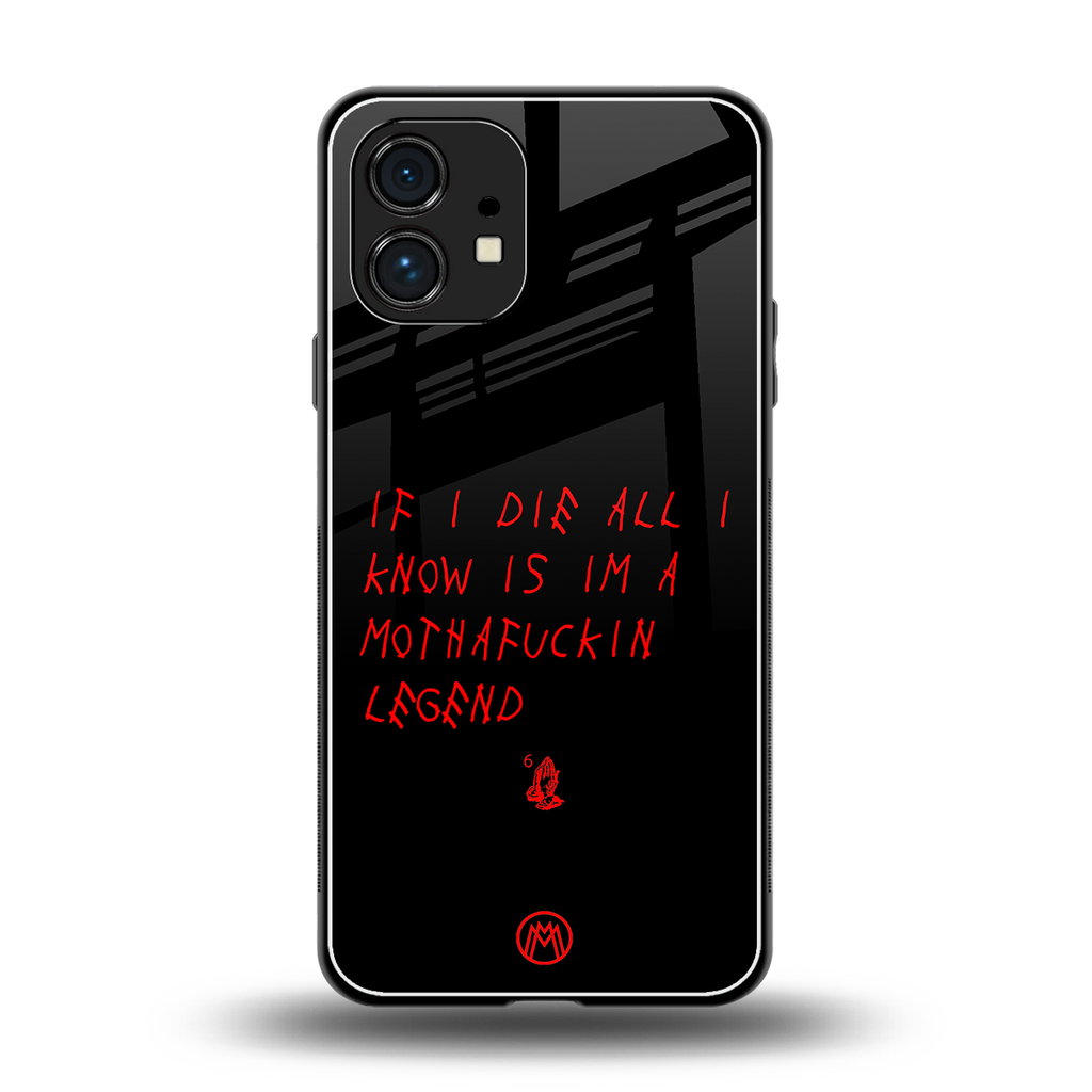 i am a legend back phone cover | glass case for nothing phone 1