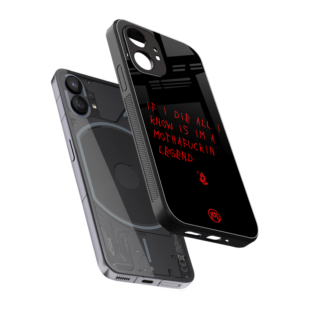 i am a legend back phone cover | glass case for nothing phone 1