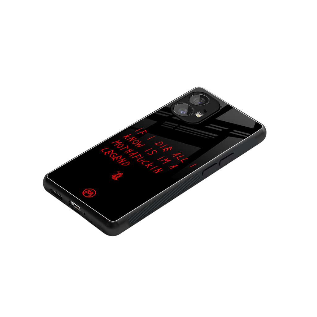 i am a legend back phone cover | glass case for nothing phone 1