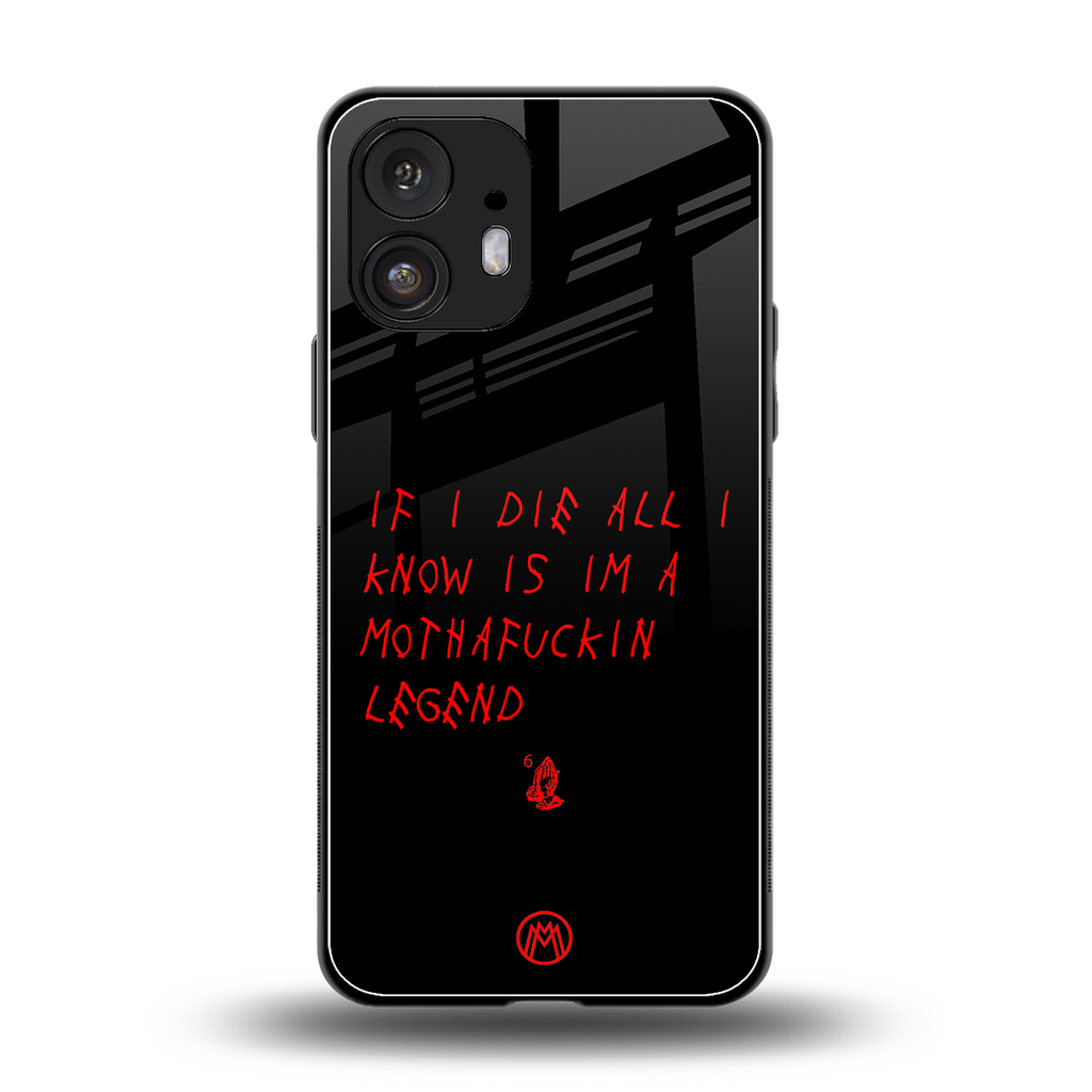 i am a legend back phone cover | glass case for nothing phone 2