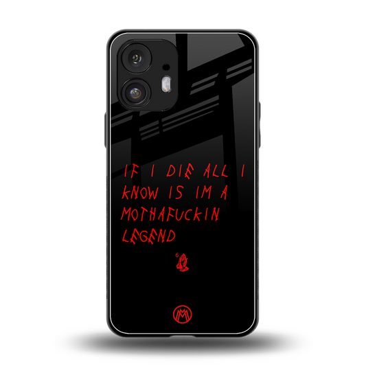 i am a legend back phone cover | glass case for nothing phone 2