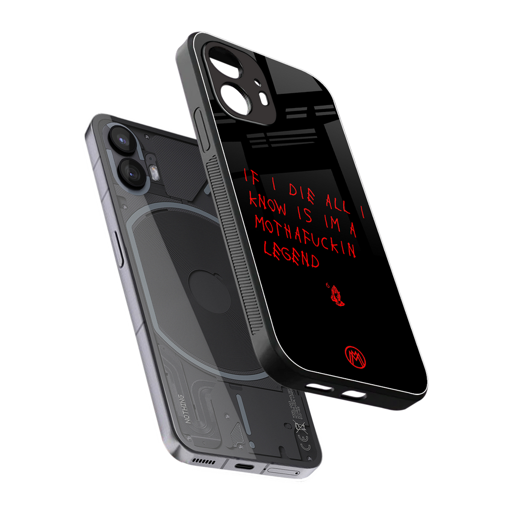 i am a legend back phone cover | glass case for nothing phone 2