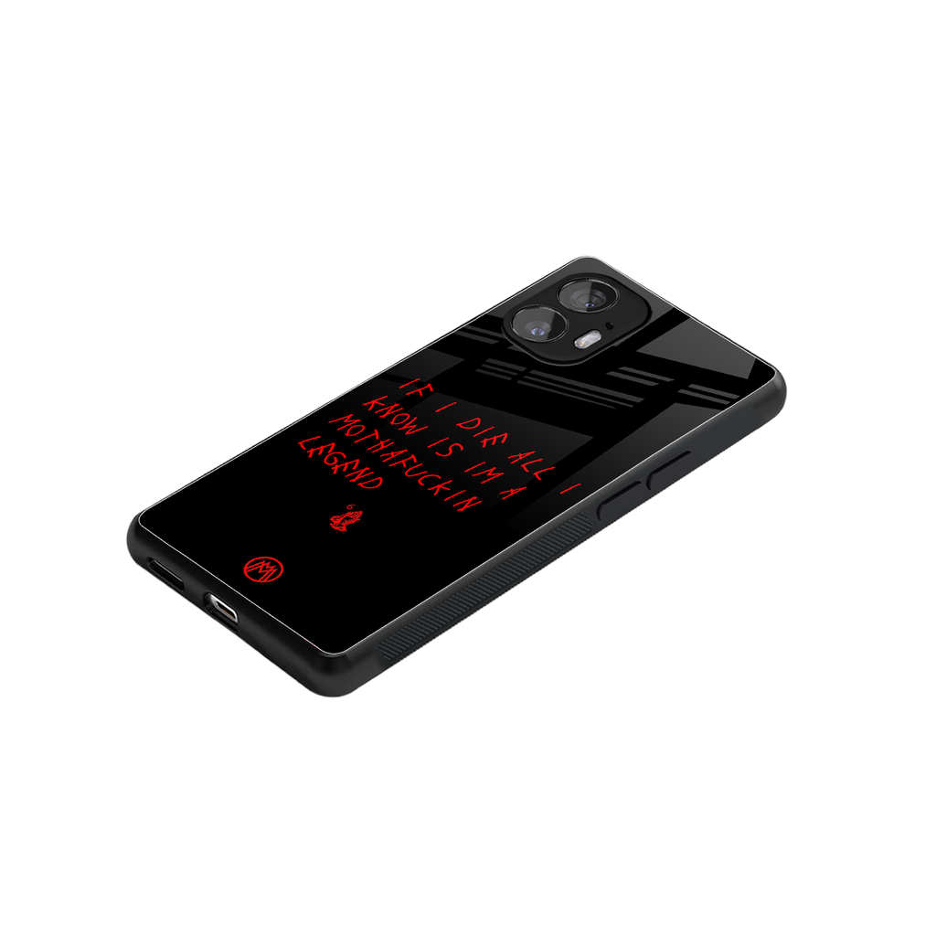 i am a legend back phone cover | glass case for nothing phone 2
