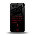 i am a legend back phone cover | glass case for oneplus nord 4