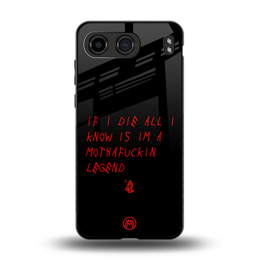 i am a legend back phone cover | glass case for oneplus nord 4