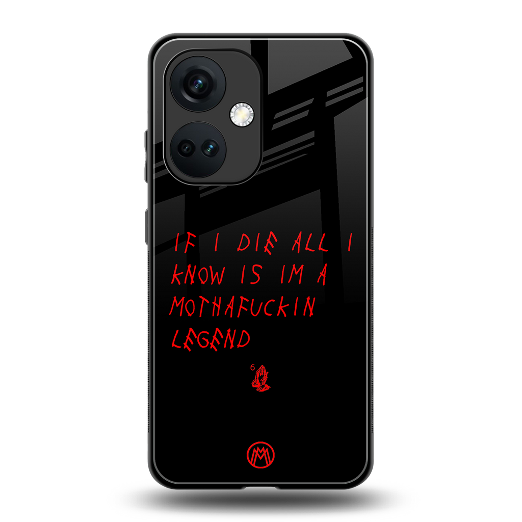 i am a legend back phone cover | glass case for oneplus nord ce 3