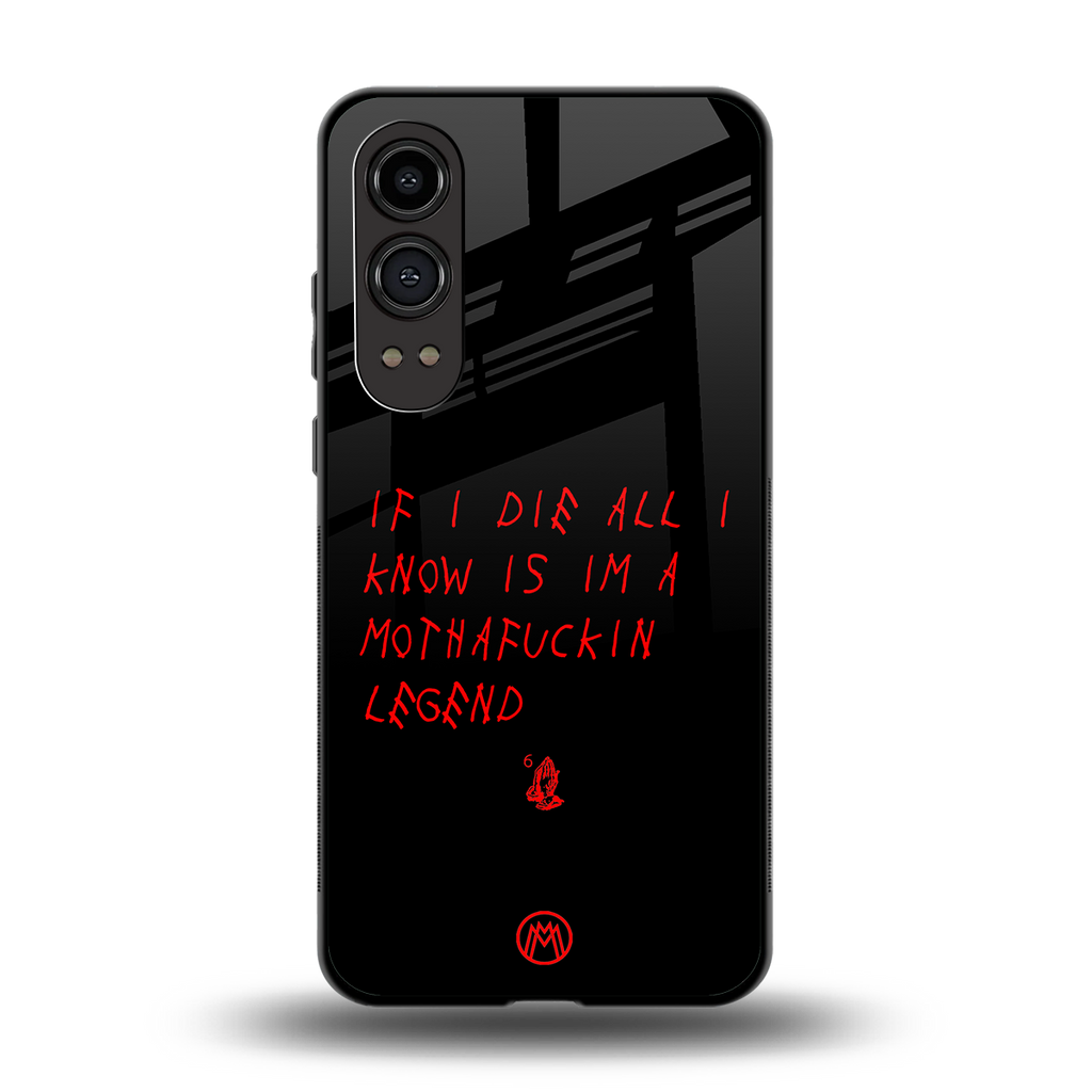 i am a legend back phone cover | glass case for oneplus nord ce 4 lite