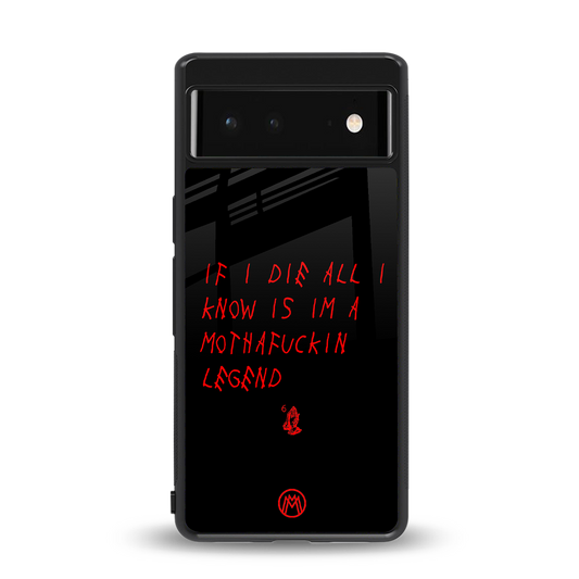 i am a legend back phone cover | glass case for google pixel 6