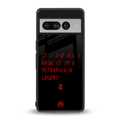 i am a legend back phone cover | glass case for google pixel 7 pro