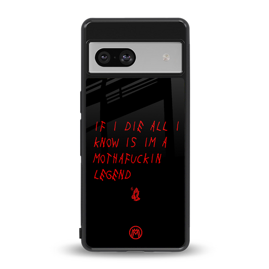 i am a legend back phone cover | glass case for Google Pixel 7A