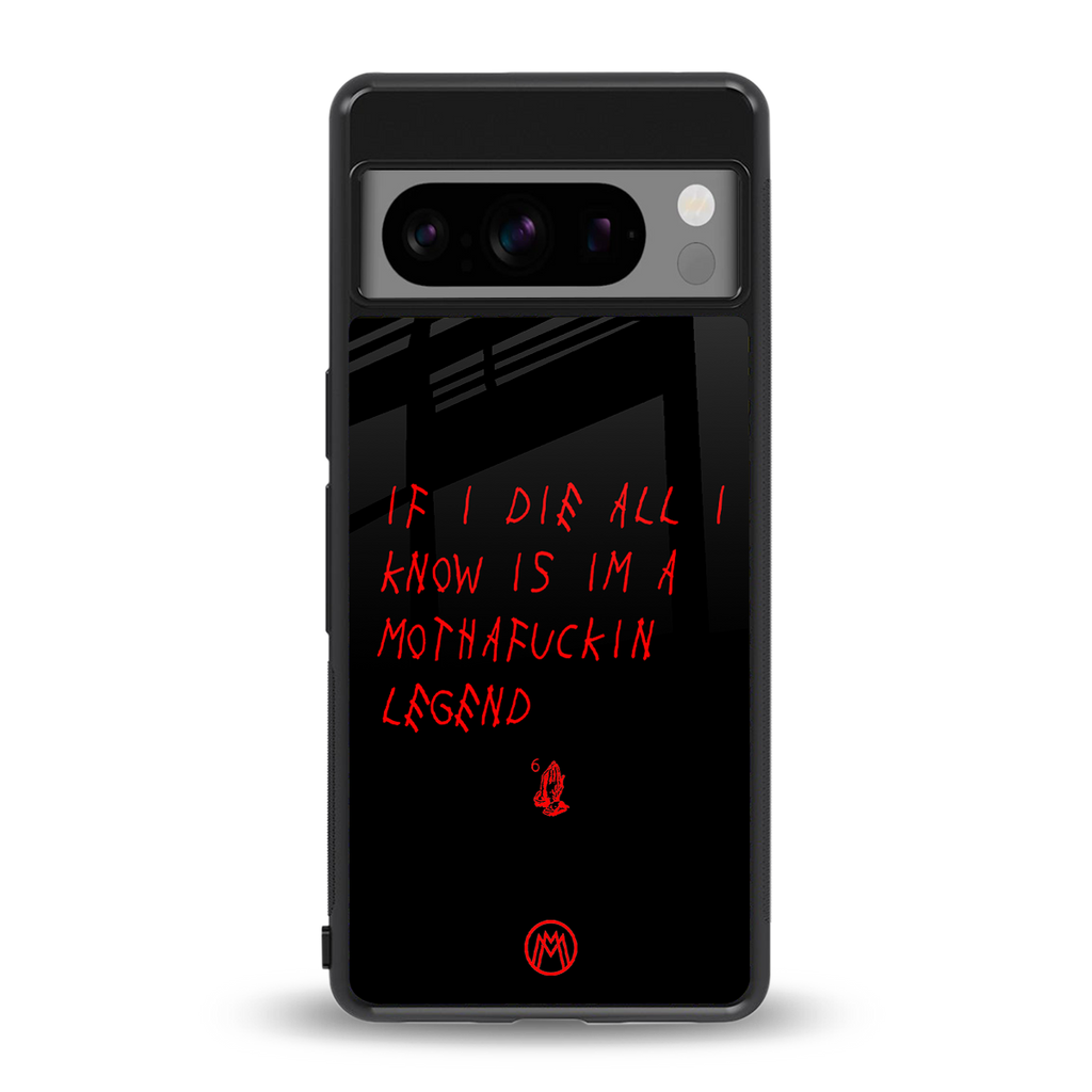 i am a legend back phone cover | glass case for google pixel 8 pro