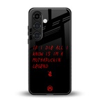 i am a legend back phone cover | glass case for samsung galaxy s24