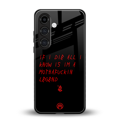 i am a legend back phone cover | glass case for samsung galaxy s24 plus