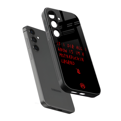 i am a legend back phone cover | glass case for samsung galaxy s24 plus