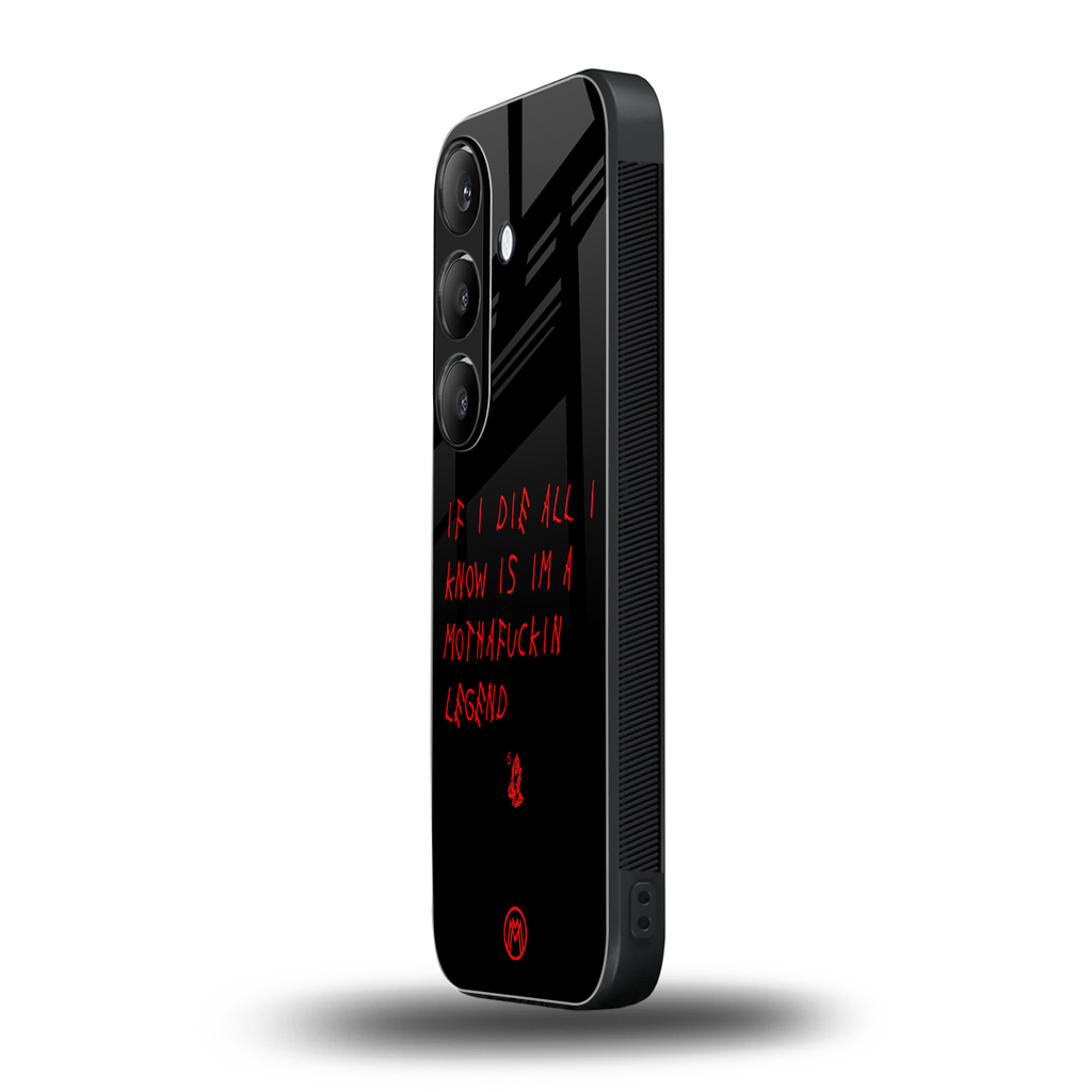 i am a legend back phone cover | glass case for samsung galaxy s24 plus