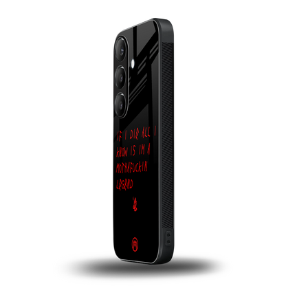 i am a legend back phone cover | glass case for samsung galaxy s24 plus