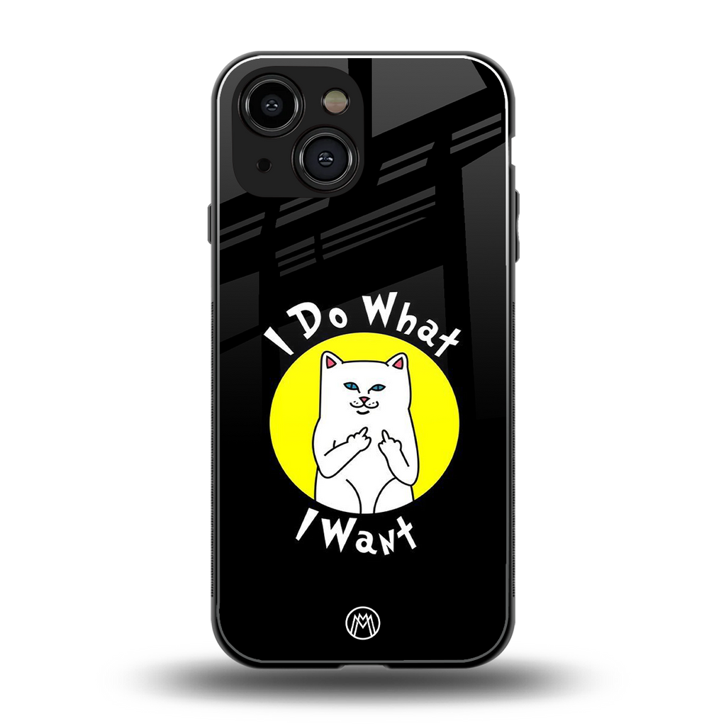 i do what i want back phone cover | glass case for iphone 13 mini