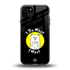i do what i want back phone cover | glass case for iphone 15 plus