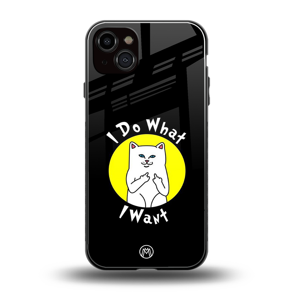 i do what i want back phone cover | glass case for iphone 14 plus
