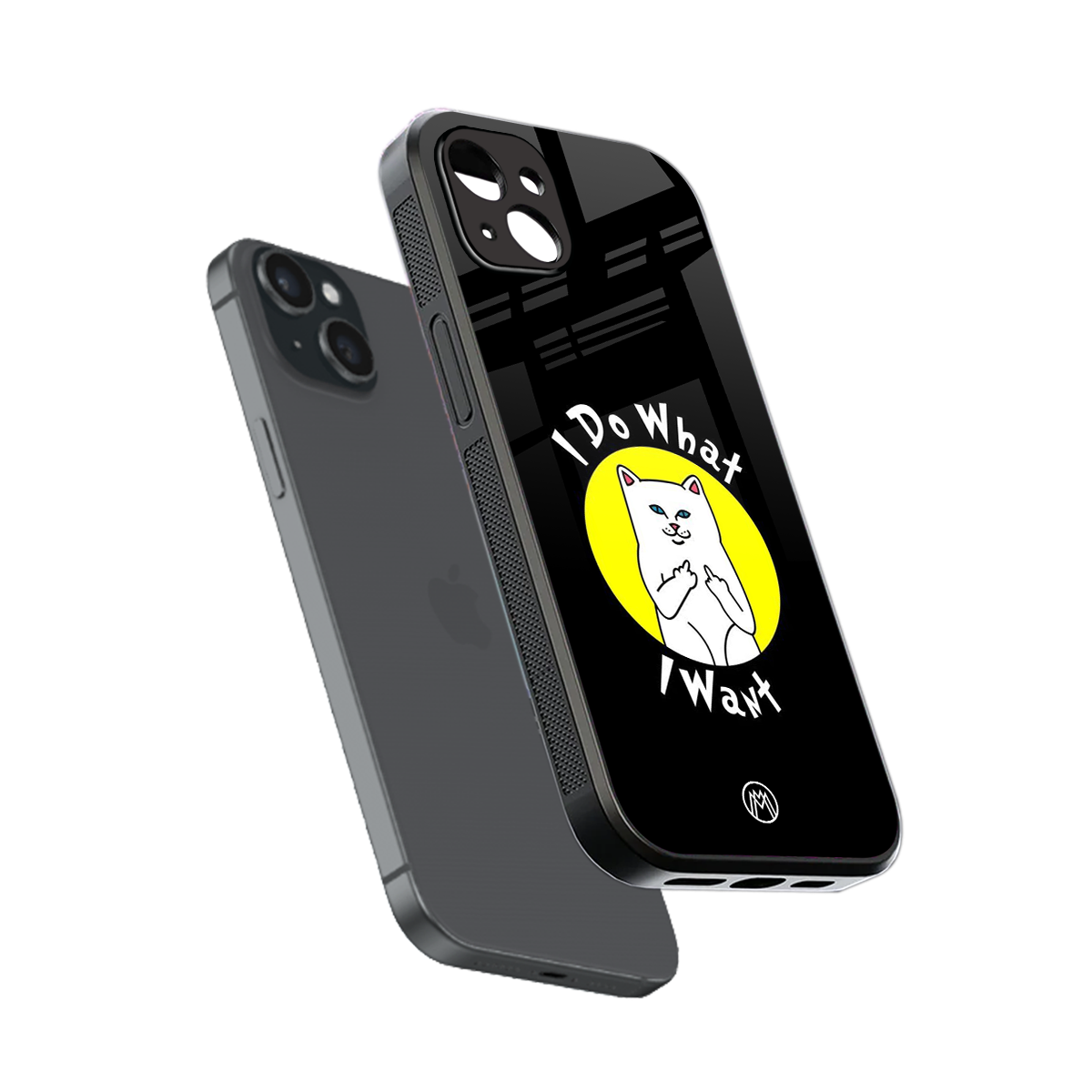 i do what i want back phone cover | glass case for iphone 15 plus