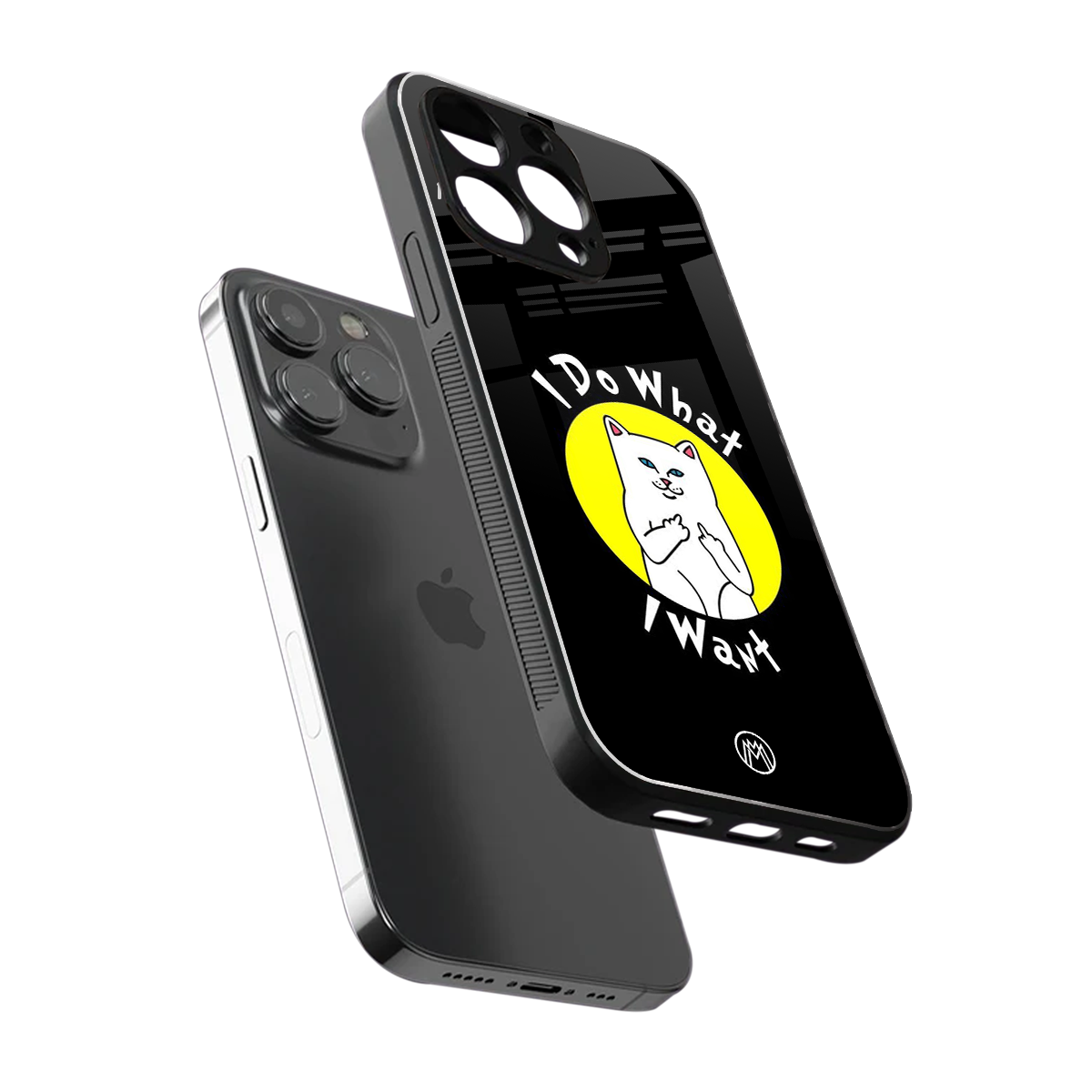 i do what i want back phone cover | glass case for iphone 15 pro max