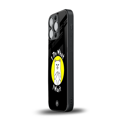 i do what i want back phone cover | glass case for iphone 15 pro