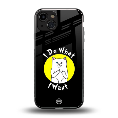 i do what i want back phone cover | glass case for iphone 15