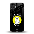 i do what i want back phone cover | glass case for iphone 16 plus
