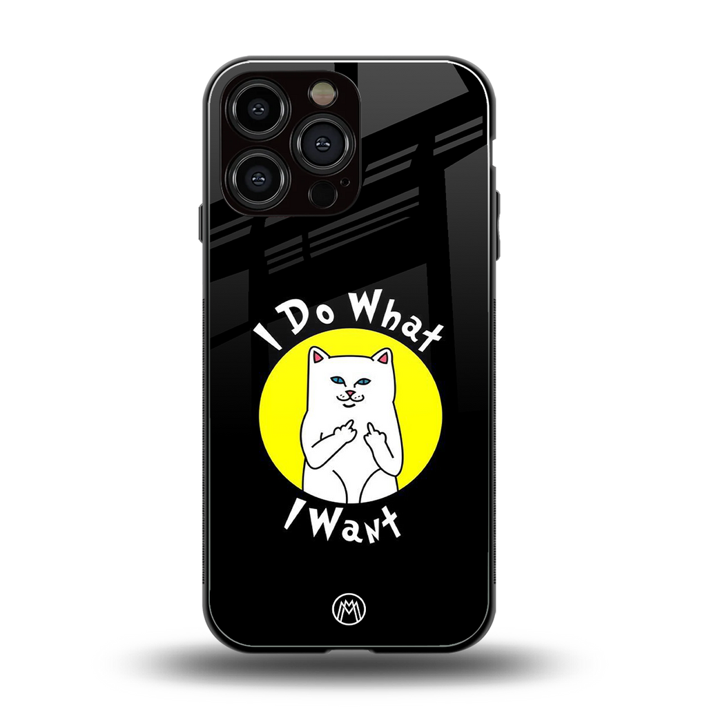 i do what i want back phone cover | glass case for iphone 16 pro max