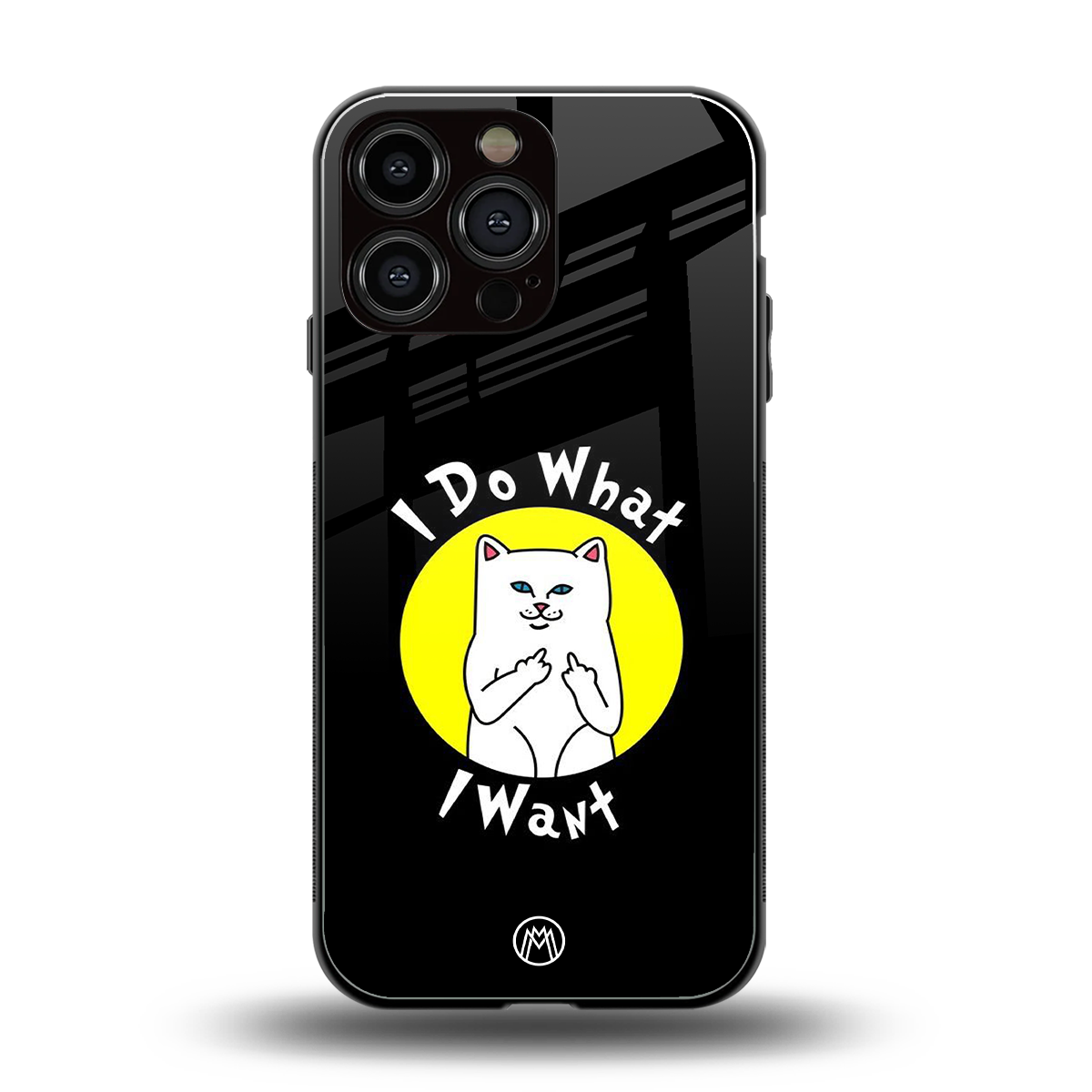 i do what i want back phone cover | glass case for iphone 16 pro max