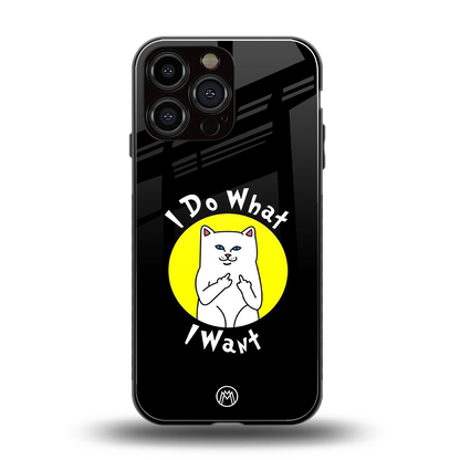 i do what i want back phone cover | glass case for iphone 16 pro max