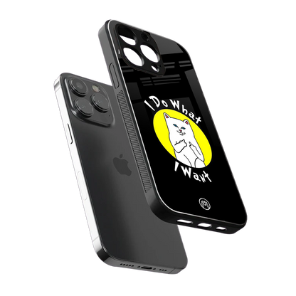 i do what i want back phone cover | glass case for iphone 16 pro max