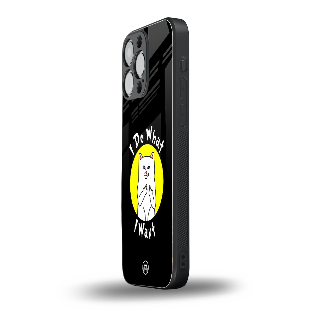 i do what i want back phone cover | glass case for iphone 16 pro max
