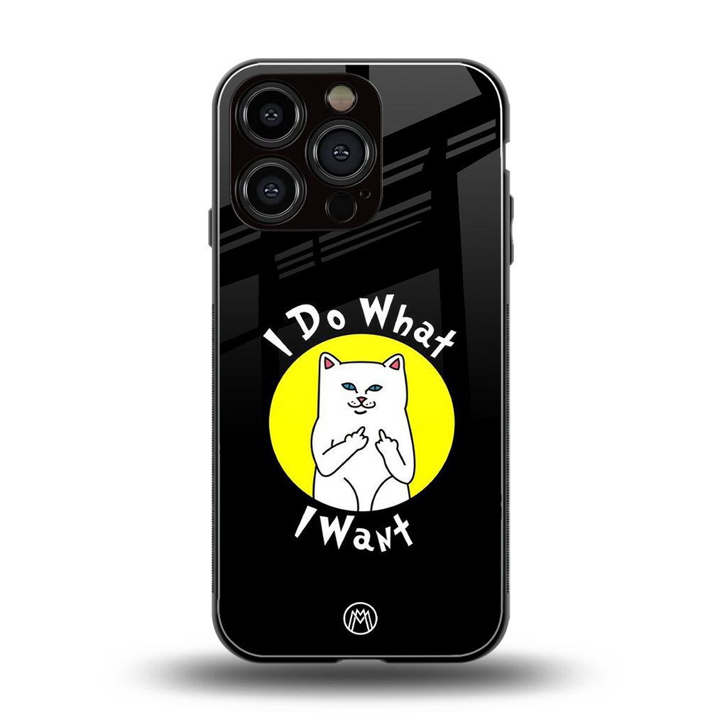 i do what i want back phone cover | glass case for iphone 16 pro
