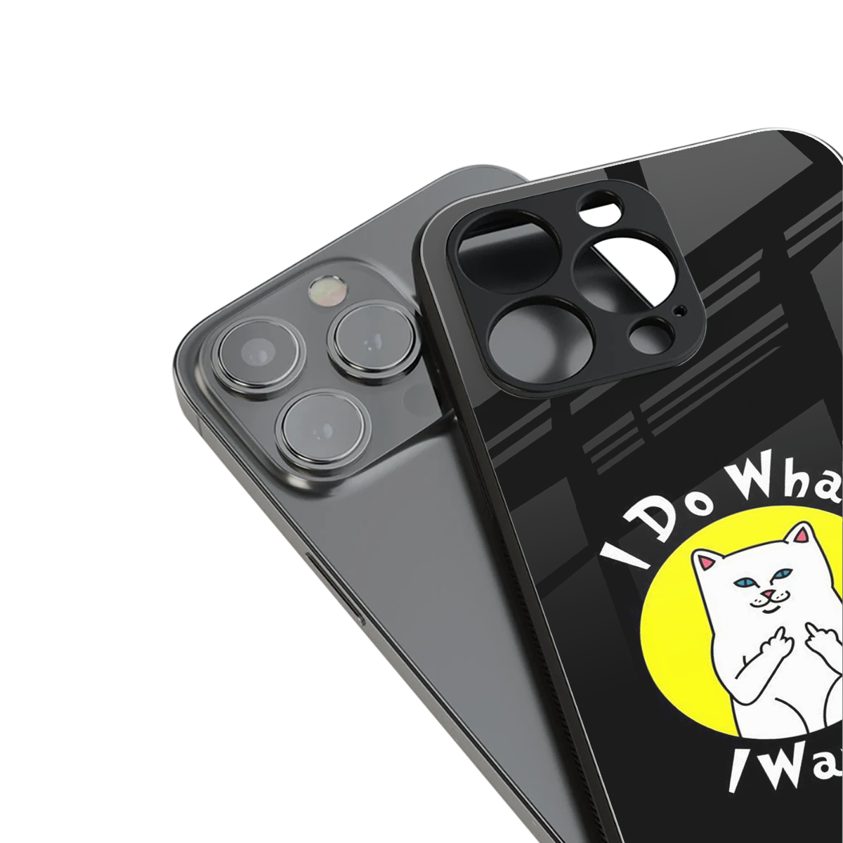 i do what i want back phone cover | glass case for iphone 16 pro max