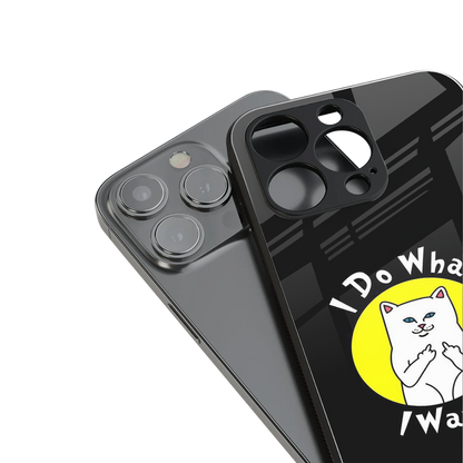 i do what i want back phone cover | glass case for iphone 16 pro max
