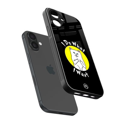 i do what i want back phone cover | glass case for iphone 16