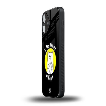 i do what i want back phone cover | glass case for iphone 16