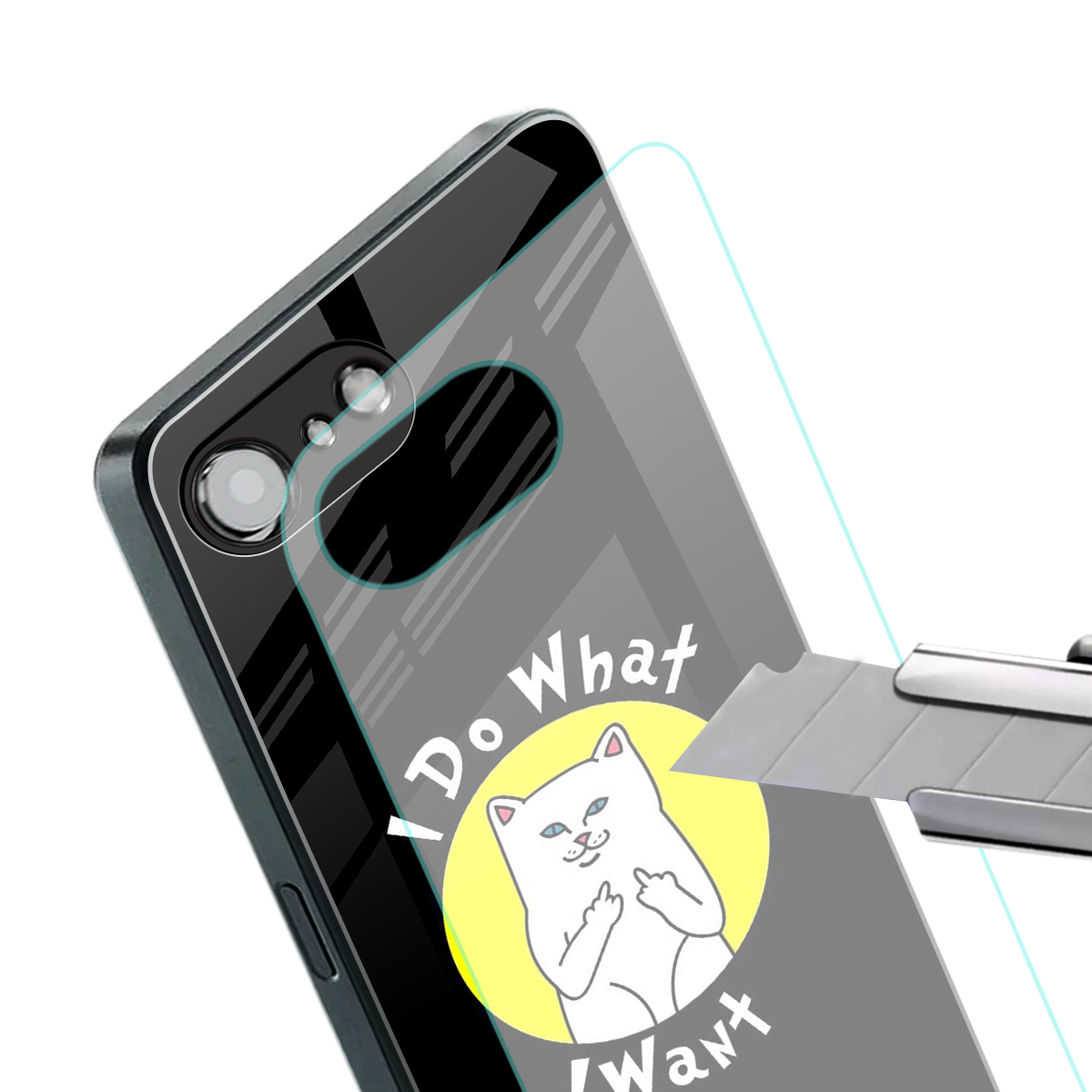 i do what i want back phone cover | glass case for iphone 16e