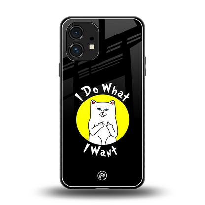 i do what i want back phone cover | glass case for nothing phone 1
