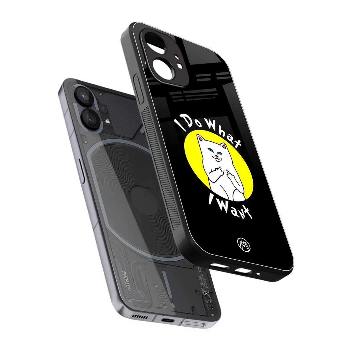 i do what i want back phone cover | glass case for nothing phone 1