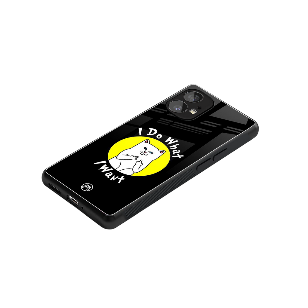 i do what i want back phone cover | glass case for nothing phone 1