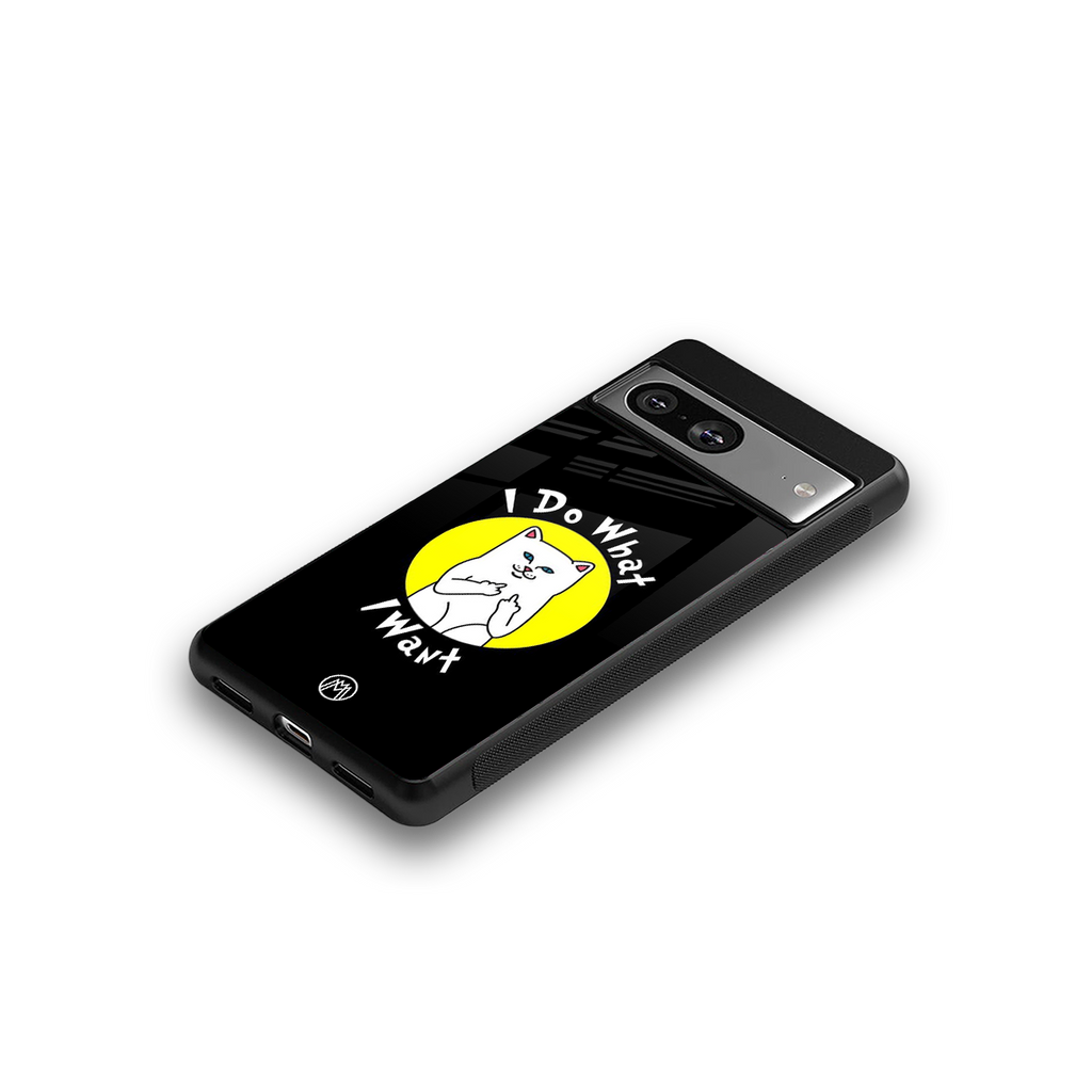 i do what i want back phone cover | glass case for Google Pixel 8