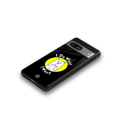 i do what i want back phone cover | glass case for Google Pixel 8
