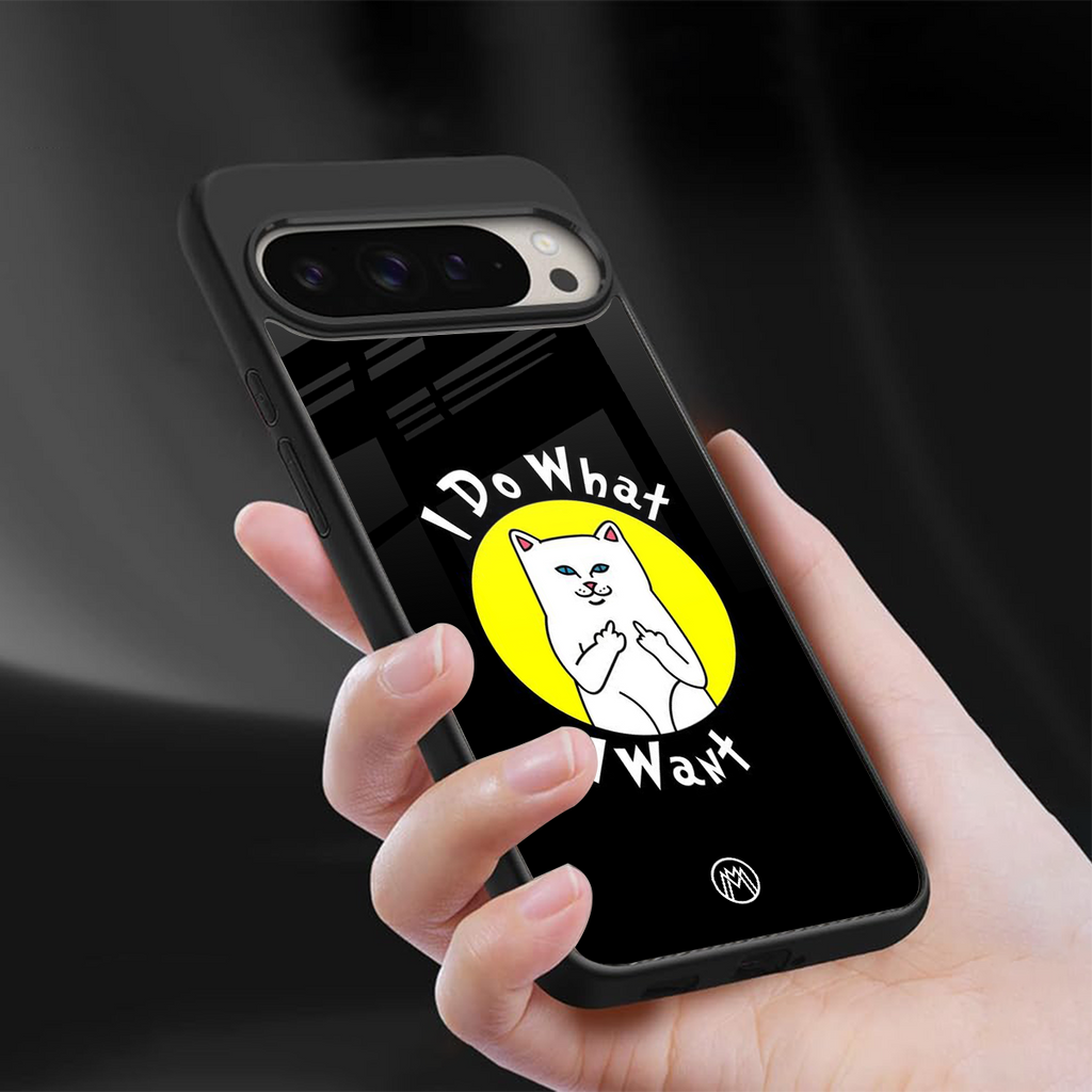 i do what i want back phone cover | glass case for google pixel 9 pro xl