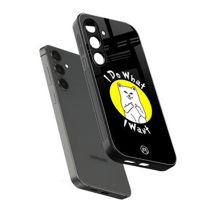 i do what i want back phone cover | glass case for samsung galaxy s24 plus