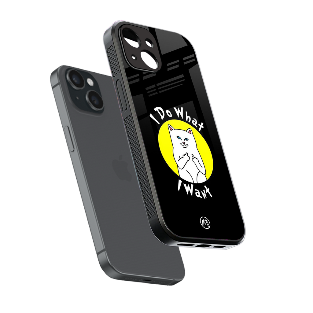 i do what i want back phone cover | glass case for iphone 15