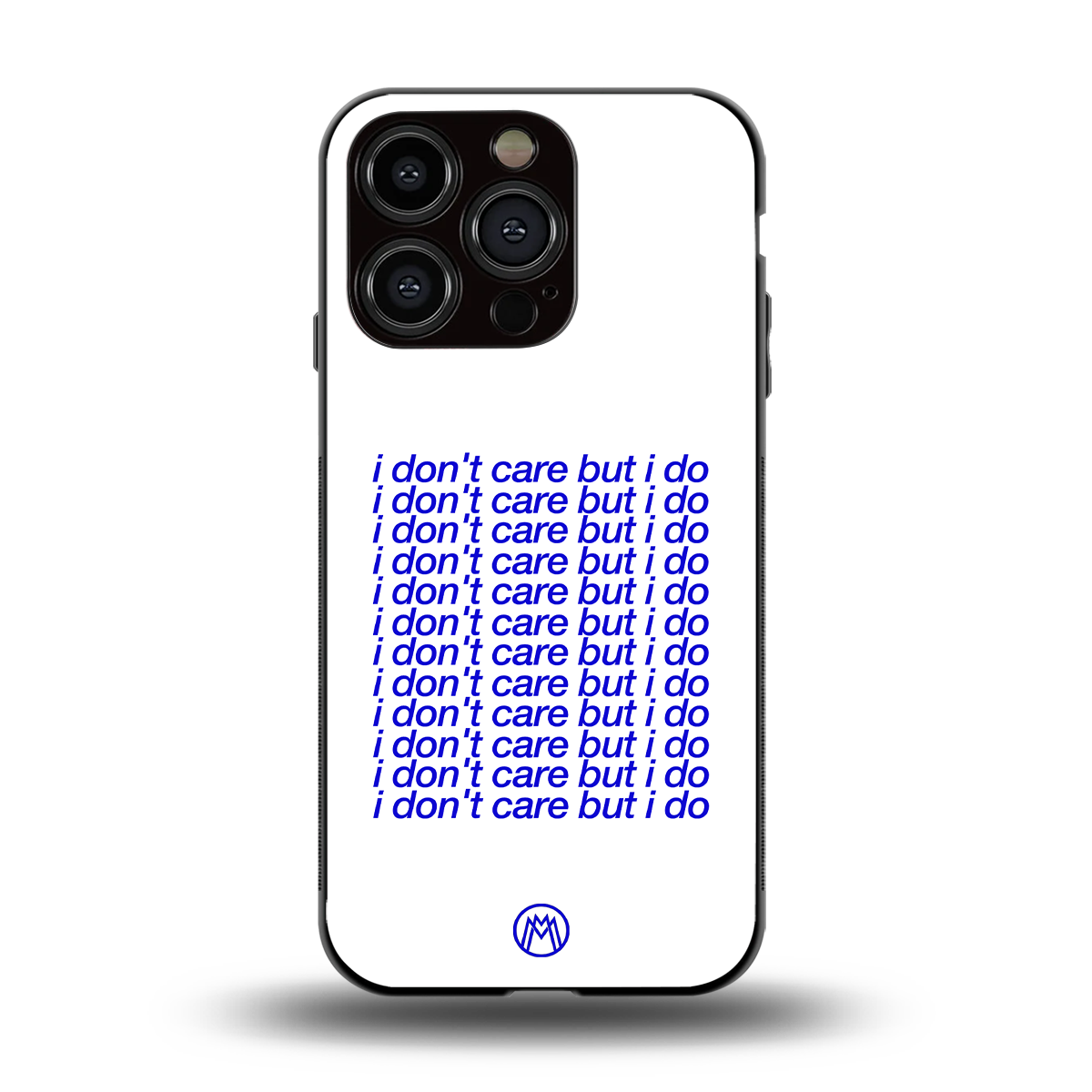 i don't care but i do back phone cover | glass case for iphone 15 pro