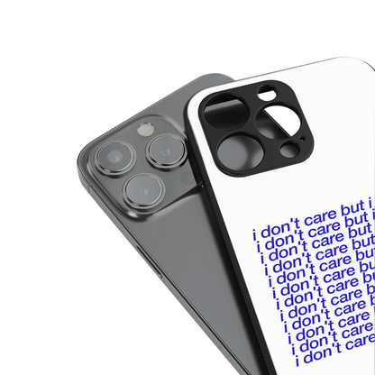 i don't care but i do back phone cover | glass case for iphone 16 pro max